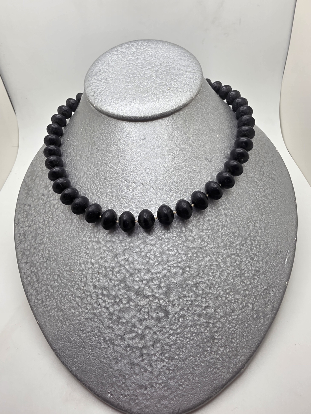 Simple Black Bead Necklace